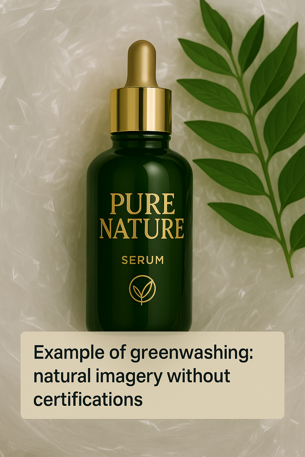 The EU Clean Beauty Revolution: Ending Microplastics and Greenwashing in Cosmetics – Annel cosmetic regulatory blog Cosmetic packaging showing misleading eco imagery — example of greenwashing under the EU Green Claims Directive