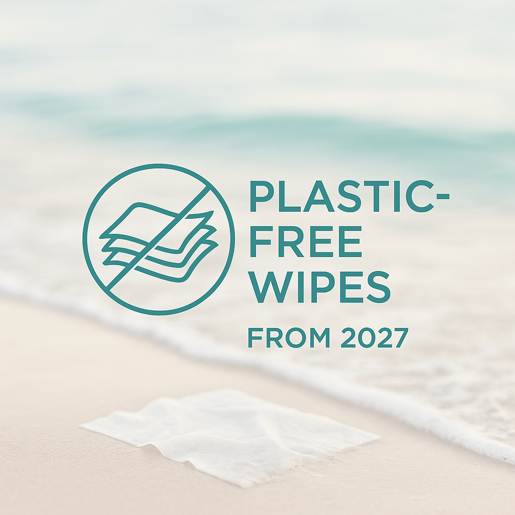 England ban on plastic-containing wet wipes infographic